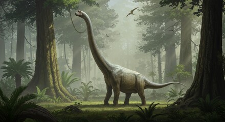 Obraz premium dinosaurs in the grass