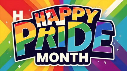 Obraz premium Pride Month Vibrant Celebration Poster