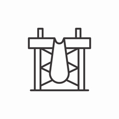 oil rig platform icon sign vector