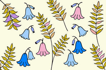 Obraz premium seamless pattern with feathers