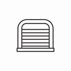 roll down shutters icon sign vector