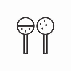 two lollipop candy icon sign vector