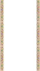 Floral frame is showing flat style with pastel floral borders on transparent background, copy space
