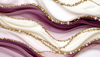 Elegant Draped Fabric with Decorative Embellishments