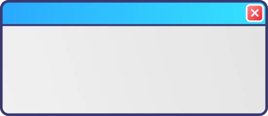 Flat UI window is showing gradient title bar and red close button on transparent background