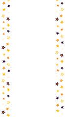 Fototapeta premium Decorative frame featuring sketched stars in flat design with transparent background, copy space