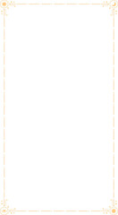 Ornate gold frame border vector is showing starburst motifs with bars on transparent background