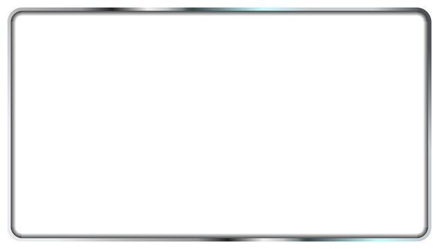 Outline of tablet frame is appearing in flat design on transparent background, with metallic bezel