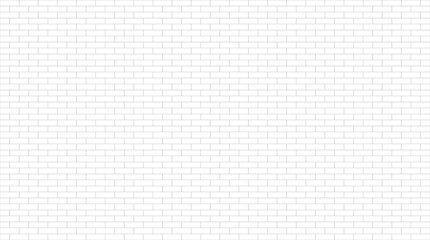 Seamless vector pattern of white rectangular brick wall, minimal tile layout for architectural backgrounds, interior surfaces, and design presentations.