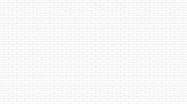 Seamless vector pattern of white rectangular brick wall, minimal tile layout for architectural backgrounds, interior surfaces, and design presentations.