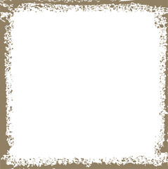 Obraz premium Frame design is framing slate-blue panel with paint-splatter brown border on transparent background