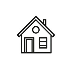 Simple outline drawing of a house