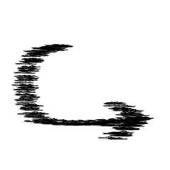 Grunge hand drawn arrow vector. Art grunge arrow isolated on white background. Arrow mark icon, arrow paint.