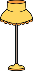 Modern lamp with round light shade illustration