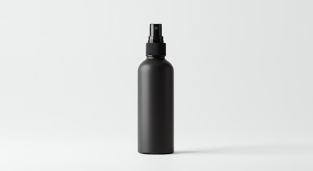 Black spray bottle mockup