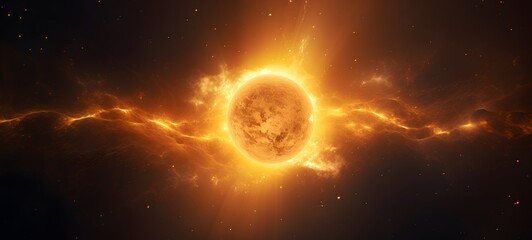 Obraz premium galaxy version of sun star World, ai generative