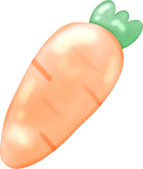 cute shiny orange carrot