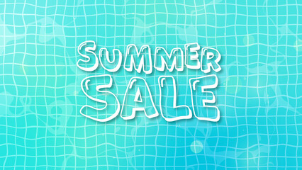 夏の雰囲気を感じるSUMMER SALEテキストデザイン