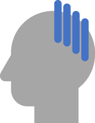 ショックを受けるグラフィックアイコン素材イラスト