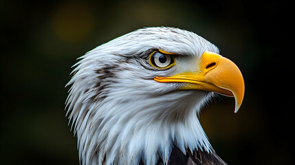 Obraz premium Close-up portrait of an american bald eagle.