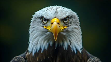 Obraz premium Close-up portrait of an imposing bald eagle.