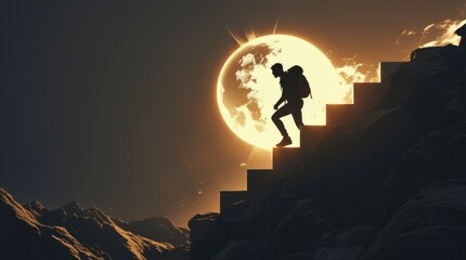 silhouette of a man standing on the roof