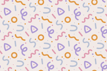 Colorful Abstract Line Seamless Pattern