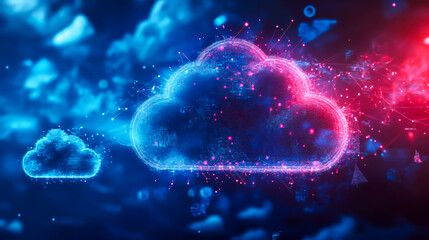 Modern technology and cloud computing concept