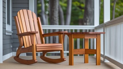 wooden chair on a white background