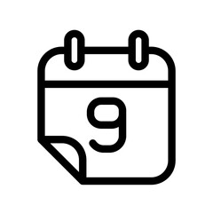 Fototapeta premium Calendar icon design template SVG