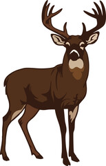 Deer hunter logo, deer logo, badge, emblem, label design template. vector illustration of deer head silhouette and arrow. hunter club, deer hunting symbol icon