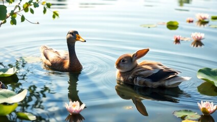 ducks on the lake