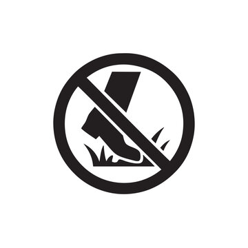 icon do not step on grass