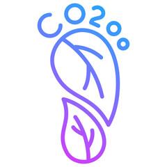 Carbon Footprint Icon