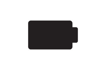 Fototapeta premium Battery Icon silhouette vector with white background