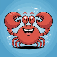 Cute Crab in Water