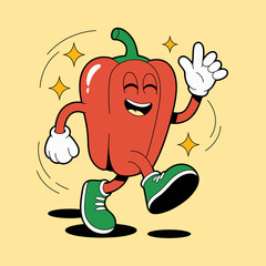 Pepper with Sneakers Walking