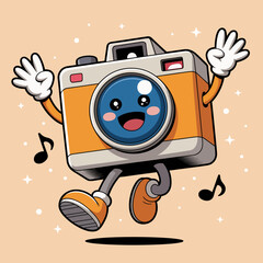 Camera with Sneakers and Sparkles