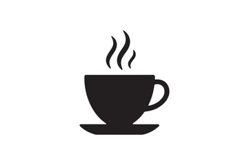 Obraz premium Tea Cup silhouette vector with white background