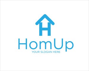 home up real estate logo designs for best business partner