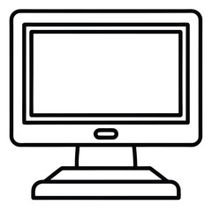 computer monitor with blank screen