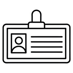 id card line art icon