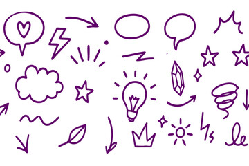 Hand-Drawn Doodle Elements and Symbols