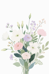 A bouquet of flowers, vector diagram