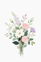 A bouquet of flowers, vector diagram