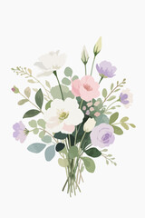 A bouquet of flowers, vector diagram