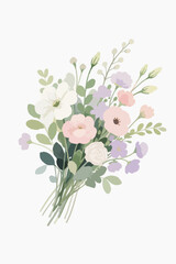 A bouquet of flowers, vector diagram