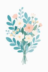 A bouquet of flowers, vector diagram