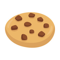 Cookie Emoji Icon Illustration. Food Vector Symbol Emoticon Design Doodle Vector.