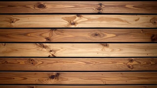 Natural wood planks with knots showing grain patterns, warm hues, light brown colors, smooth wooden surface, clean wood texture background